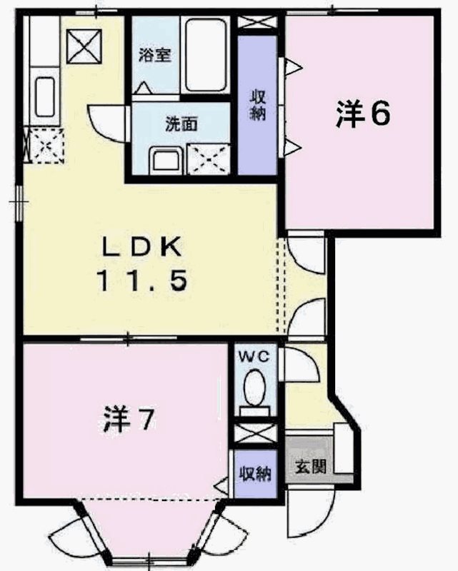 シャルマン北野A 間取り図