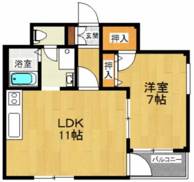 アパートメント二階 間取り