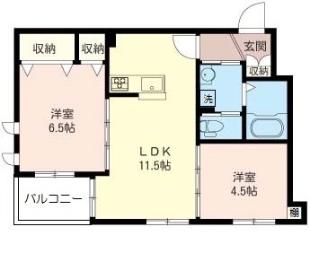 FLAT S&W 101号室 間取り