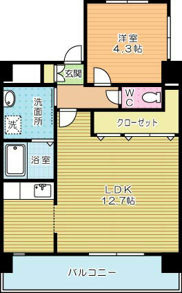 到津エイトフラッグ 802号室 間取り