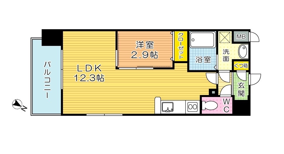 リュシオールレジデンス 706号室 間取り