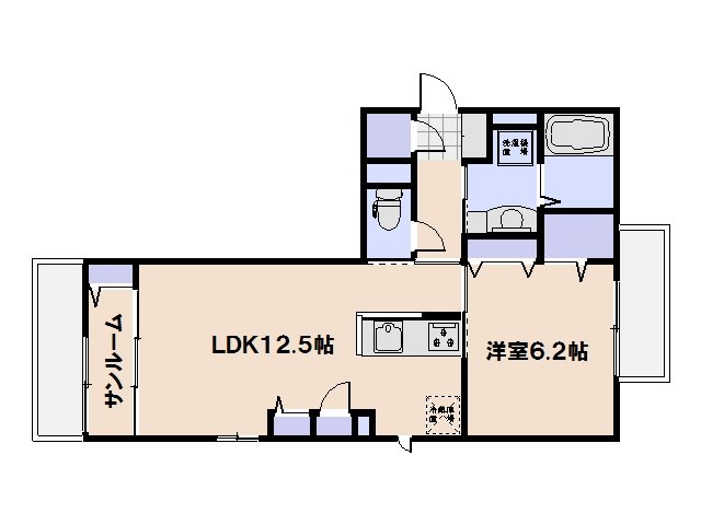 メゾンこころB棟 101号室 間取り