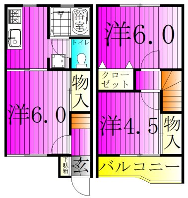 ビューラー天王　Ｃ棟 3号室 間取り