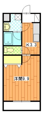 ラ・トゥール高尾町 102号室 間取り