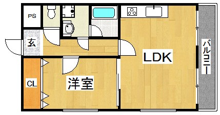 ハイライズ仙水 間取り図