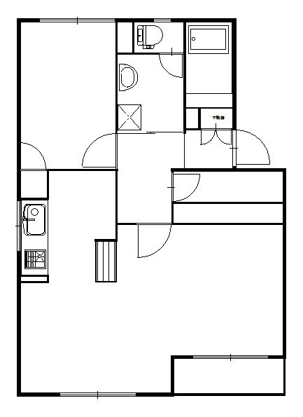 ハイツテクトピア掛川Ⅰ 304号室 間取り