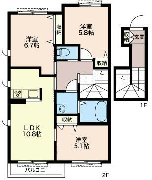 プロヌーブ　Ｎ 203号室 間取り