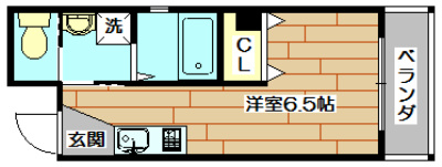 アークハイツ島津 401号室 間取り