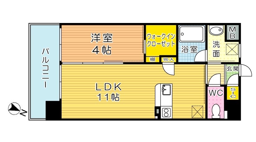 Bellezza Moji(ベレッツァ門司) 403号室 間取り