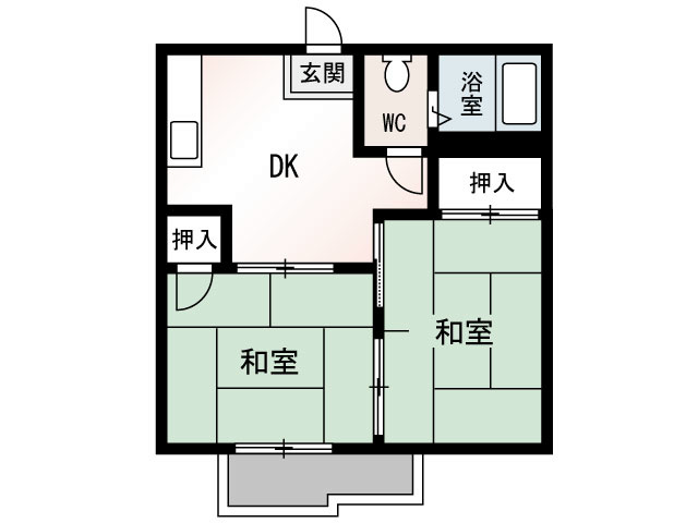 サカエコーポB棟 203号室 間取り