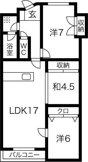 ロイヤルメゾン小豆餅 間取り図