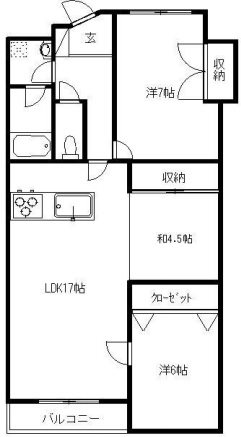 ロイヤルメゾン小豆餅 間取り図