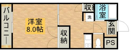 ソレアード幸 301号室 間取り