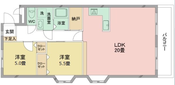 メゾンヤマカＡ 間取り図