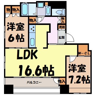 パシフィックコンフィート丸の内 間取り図