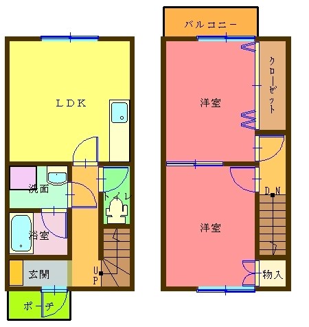 デュープレックス宮野浦 間取り図