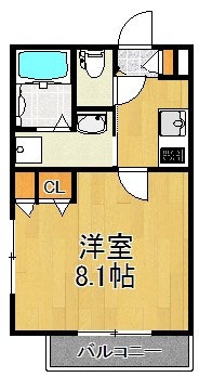 エスポワール川崎 101号室 間取り