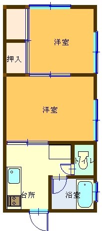 豊里ヒルフラット 201号室 間取り