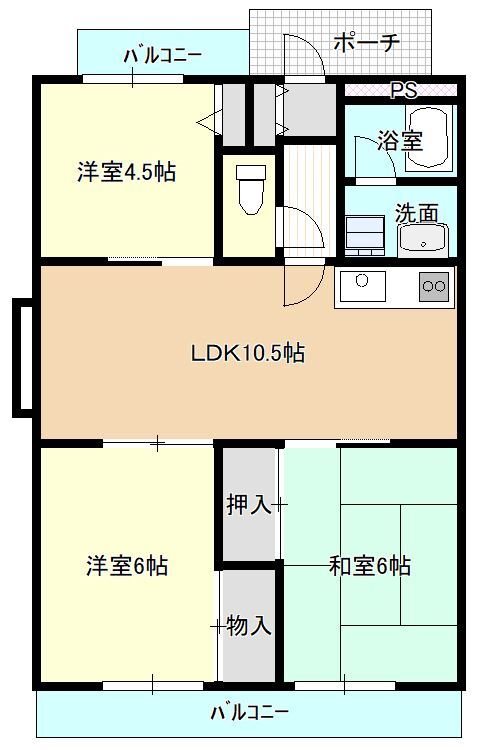 キャピタル南越谷 間取り図