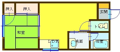 コーポアイビス船場町 201号室 間取り