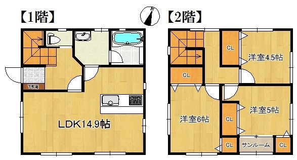 クローバータウン上所中Ⅰ 間取り
