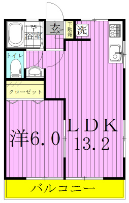 天王台Kaoru 103号室 間取り
