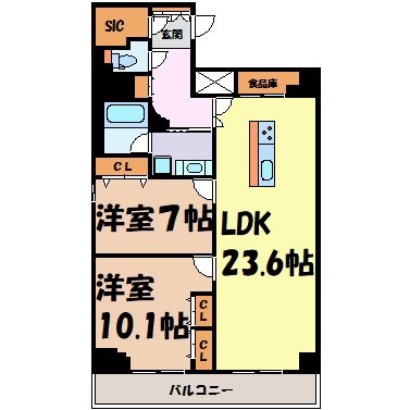 ロイジェント新栄Ⅱ 間取り図