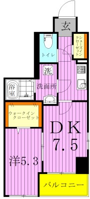 エルザ柏 901号室 間取り
