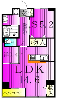 エルザ柏 902号室 間取り