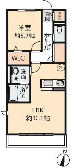 TREEBELL-BRICIA　N 202号室 間取り