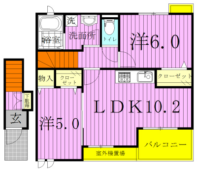 コンフォート　ビジョン 202号室 間取り