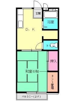 パークヒルズ 102号室 間取り