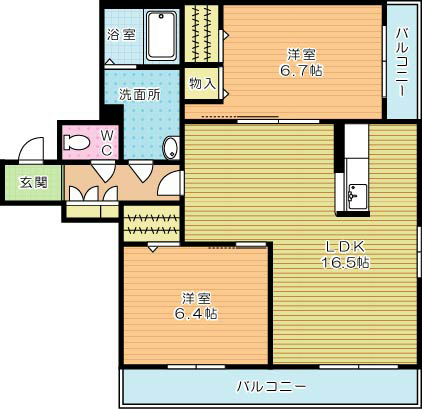 ブライトグッドメゾン明和 302号室 間取り