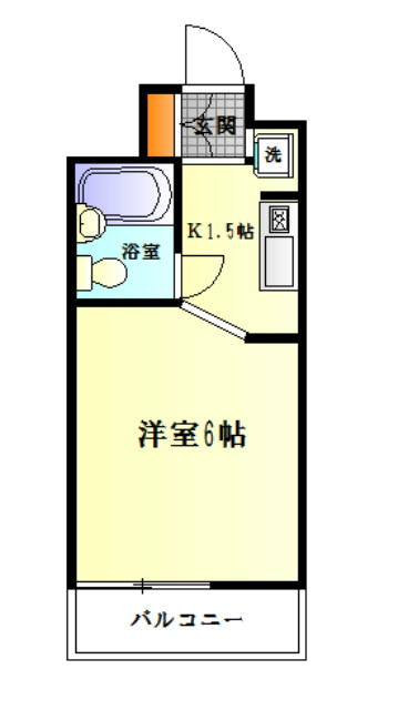 VAN　HOUSE　KITAKURIHAMA 504号室 間取り