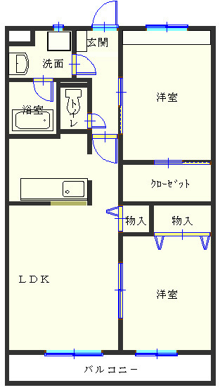 ハピネス25 303号室 間取り