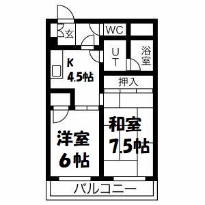 フラット内山 間取り図