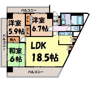 ファヴォール白壁 間取り図