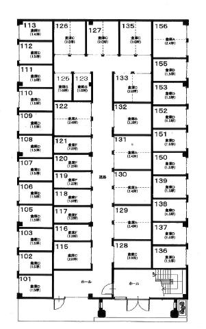 ｂ-space２（ﾋﾞｰｽﾍﾟｰｽ２）倉庫 107号室 間取り