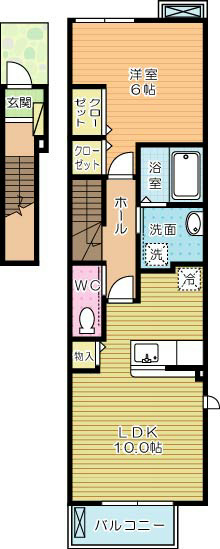 Ｊ・サクレ葛原Ⅰ 201号室 間取り