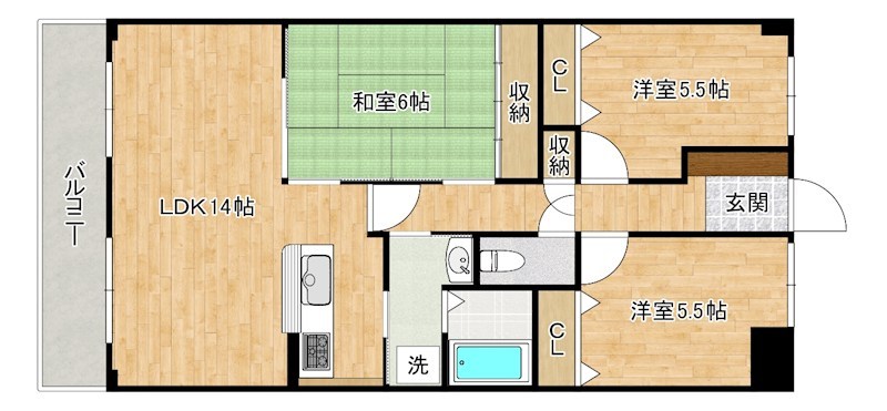 ペルル湯川新町 弐番館 807号室 間取り