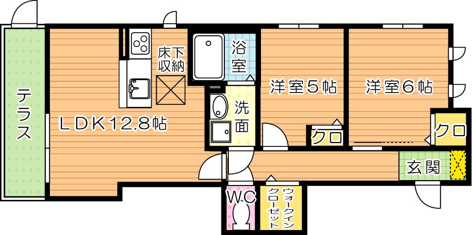 シャルムひびきの 間取り図