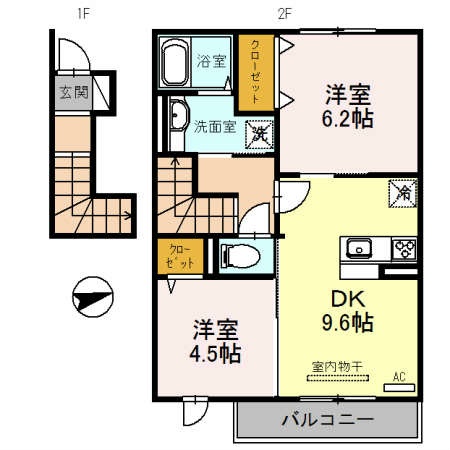 サニーDハウス芝町　イースト 間取り図