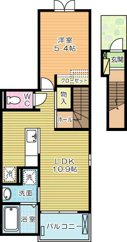 エクスクルーシブⅢ 201号室 間取り