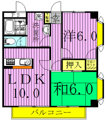 サンクレール 501号室 間取り