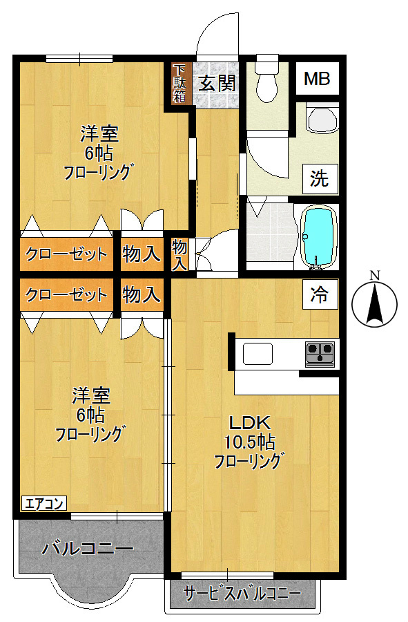 フェルミエマンション 302号室 間取り