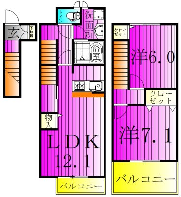 ブリーズ・ベル 204号室 間取り