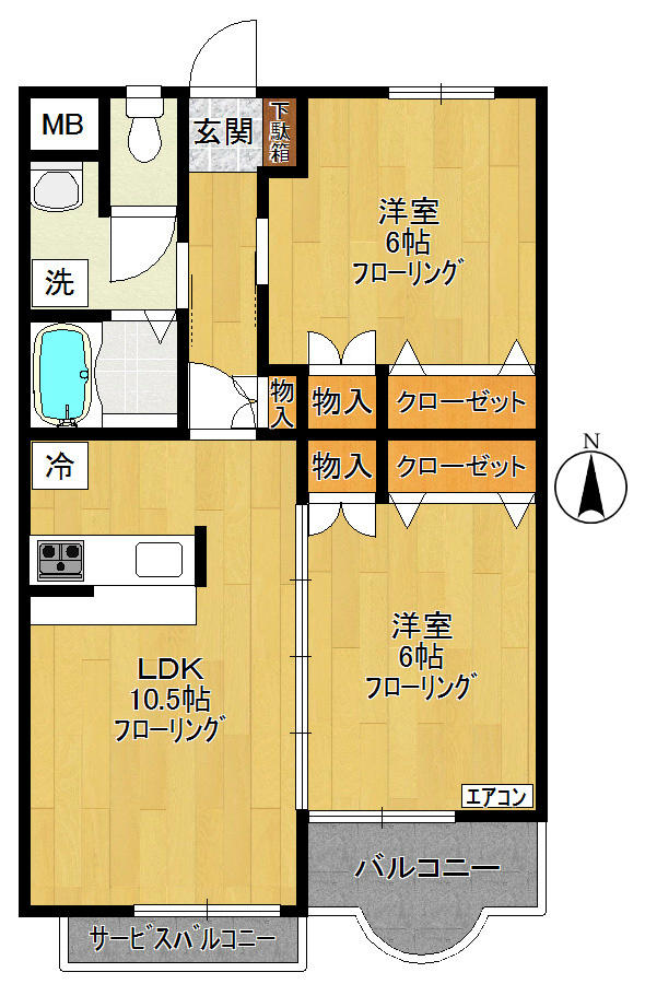 フェルミエマンション 303号室 間取り