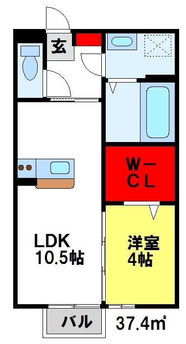 メゾンドフルール D210号室 間取り