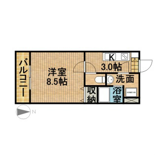 D-FELLOW 207号室 間取り