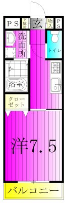 アーストンスクウェア 408号室 間取り